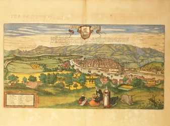 Map of Bilbao from Civitates Orbis Terrarum