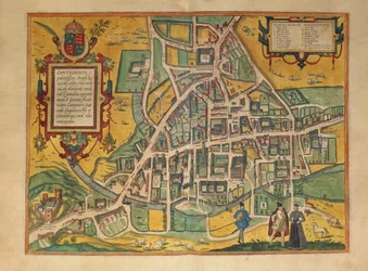 Map of Cambridge from Civitates Orbis Terrarum by Georg Braun