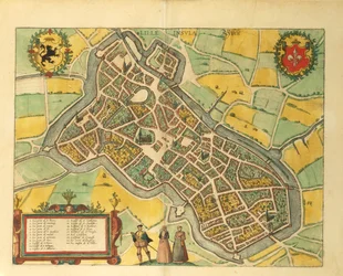 Map of Lille from Civitates Orbis Terrarum by Georg Braun