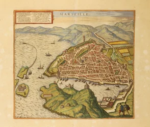 Map of Marseille from Civitates Orbis Terrarum