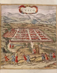 City of Cuzco, engraving by Georg Braun