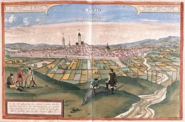 Sankt Polten, Austria (engraving)