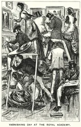Punch Cartoon: Varnishing Day at the Royal Academy