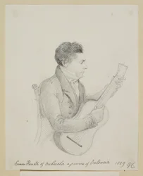 Señor Huerta of Orihuela, Valencia, Playing a Guitar