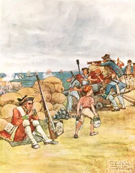 At the Siege of Belle Isle, illustration from 