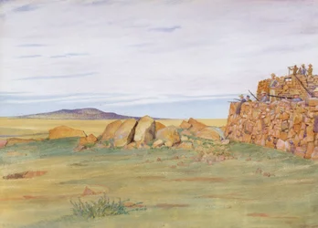 Soldiers Defending Rhenoster Kop in the Boer War