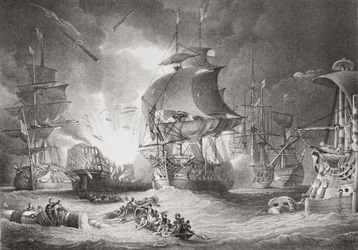 The Battle of the Nile, 1 August 1798, from 