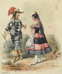 Cavalier and Maid in Spanish Costume