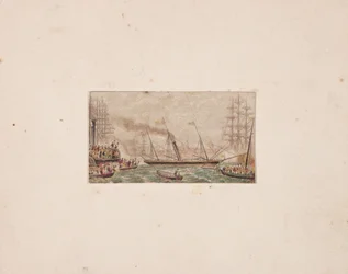 Needle-box Print: The Royal Fleet in Kilkenny Bay