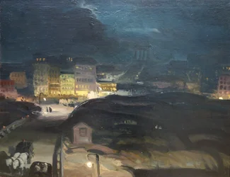 Approach to the Bridge at Night