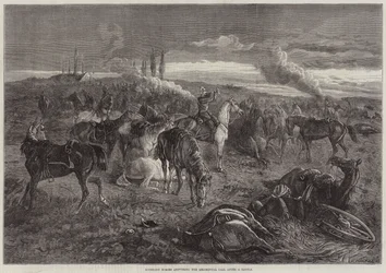 Riderless Horses Answering the Regimental Call after a Battle