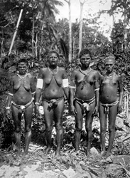 Women in Festival Attire, Melanesia (1920)