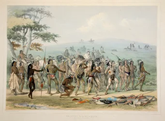 Archery of the Mandans, 1845