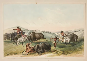 Buffalo Hunt, Chase, Plate 7 from the North American Indian Portfolio