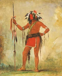 Cáh-be-múb-bee, He Who Sits Everywhere, a Brave, 1835