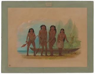 Four Fuegian Indians