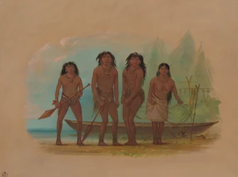 Four Fuegian Indians