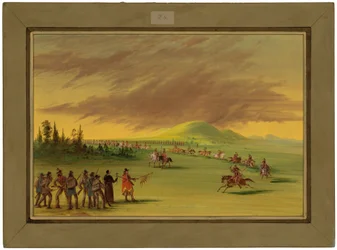 La Salle Meets a War Party of Cenis Indians on a Texas Prairie. April 25, 1686