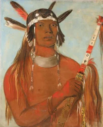 Seehk-hée-da, Mouse-colored Feather, a Noted Brave