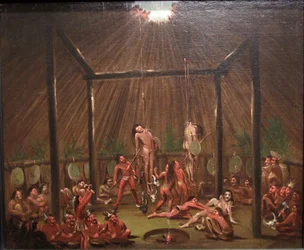 The Cutting Scene, Mandan-O-kee-pa Ceremony