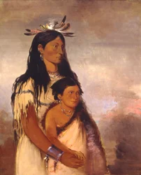 Túnk-aht-óh-ye, Thunderer, a Boy, and Wun-pán-to-mee, White Weasel, a Girl
