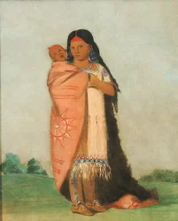 Tsee-moúnt, Great Wonder, Carrying Her Baby in Her Robe