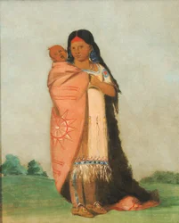 Tsee-moúnt, Great Wonder, Carrying Her Baby in Her Robe