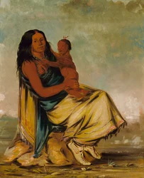 Wah-chee-te, Wife of Cler-mont, and Child, 1834