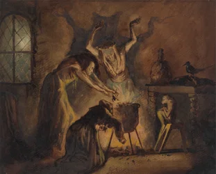 Scene of Three Witches from Shakespeare