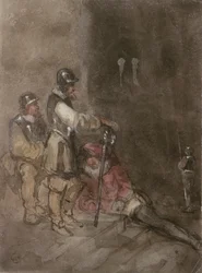 Unidentified Historical Subject, with Soldiers