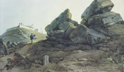 Rocks and a Hill Convent, China