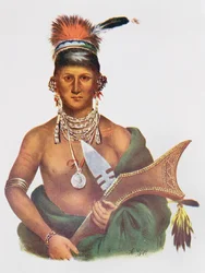 Appanoose, a Sauk Chief, 1837, Illustration from 