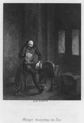 Monger sharpening his Axe