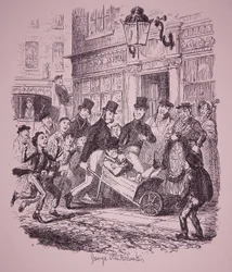 Pickpocket Captured by Police, Early 19th Century