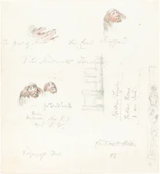 Sketches of Grotesque Faces