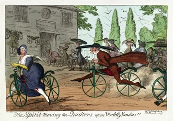 The Spirit moving the Quakers upon Worldly Vanities!!, pub. 1819