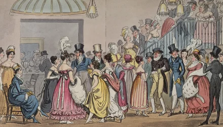 Tom and Jerry in the Saloon at Covent Garden, from Life in London by Pierce Egan, 1821