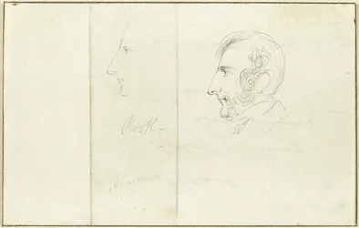 Two Self-Portraits in Profile