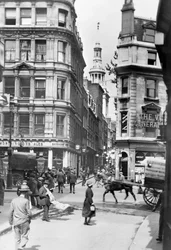 Cannon Street and St Mary Aldermary Church, London