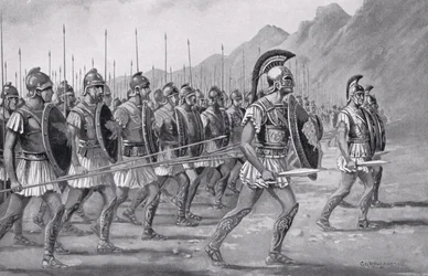 A Macedonian Phalanx, illustration from “Hutchinson