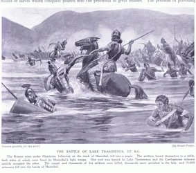 The Battle of Lake Trasimenus 217 BC