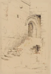 In a Courtyard Adjoining S. Siro, San Remo, January 1878