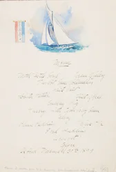 Menu for U.S. Dinner, Oxford