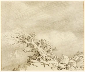 Untitled (transfer drawing for Storm near Timberline)