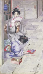 Geisha Drinking Tea