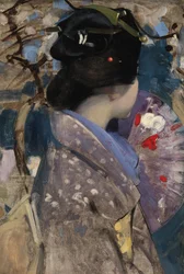 Japanese Lady with a Fan