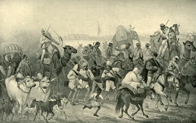 Native Auxiliaries Hurrying to Delhi, c1850s