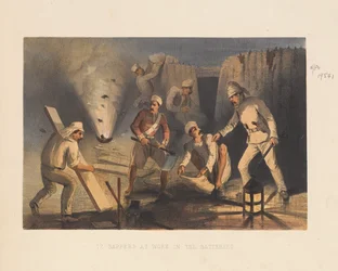 Sappers at Work in the Batteries, 1857