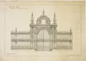 New College Oxford: Proposed Gates and Railing for Entrance to Garden