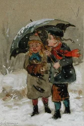 Children Playing in the Snow
